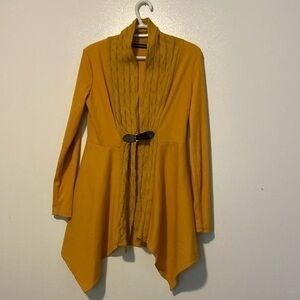 Maison Mascallier long sleeve cozy knitted belt cardigan small